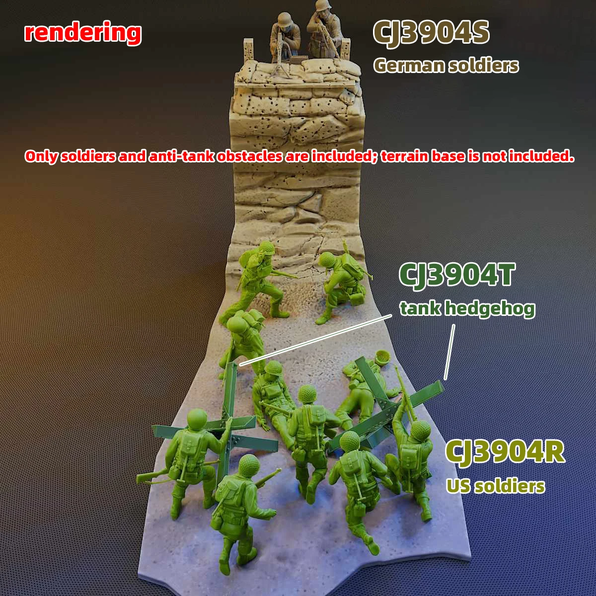 1/35 1/48 1/72 Maßstab Modellbausatz 3D Harz Miniatur-Soldatenfiguren US-Sturmtruppen Deutsche Verteidiger Unbemalt Unmontiert Diorama – Detail 11