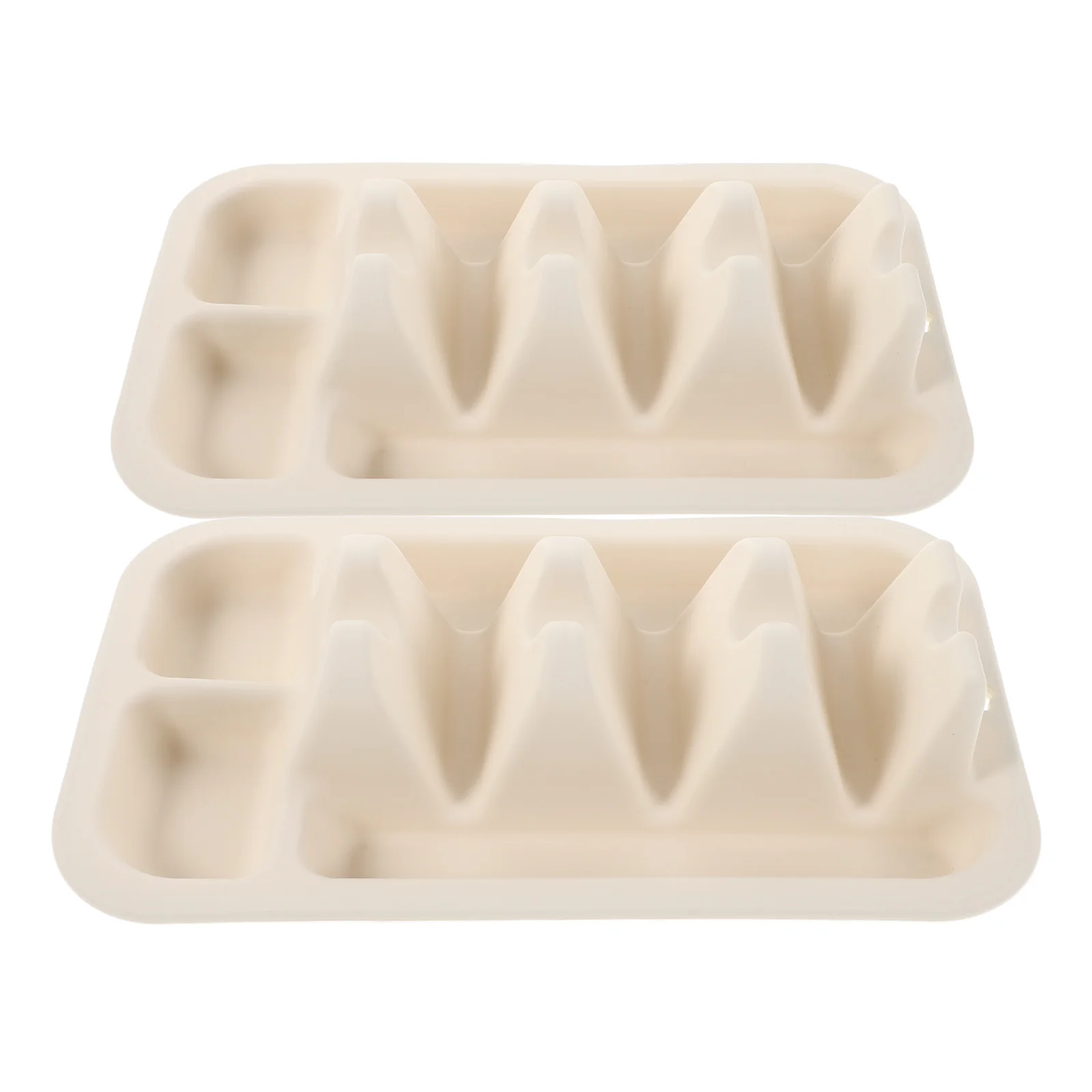 

2 Pcs Tortilla Plate Rack Reusable Taco Plates with Dividers Divided Serving Dish