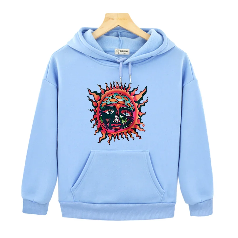 Sublimee Sun Graphic Hoodies Boys and Girls Comfortable Fall Sweatshirts with Hooded Long Sleeve Casual Fleece Pullovers Hoody