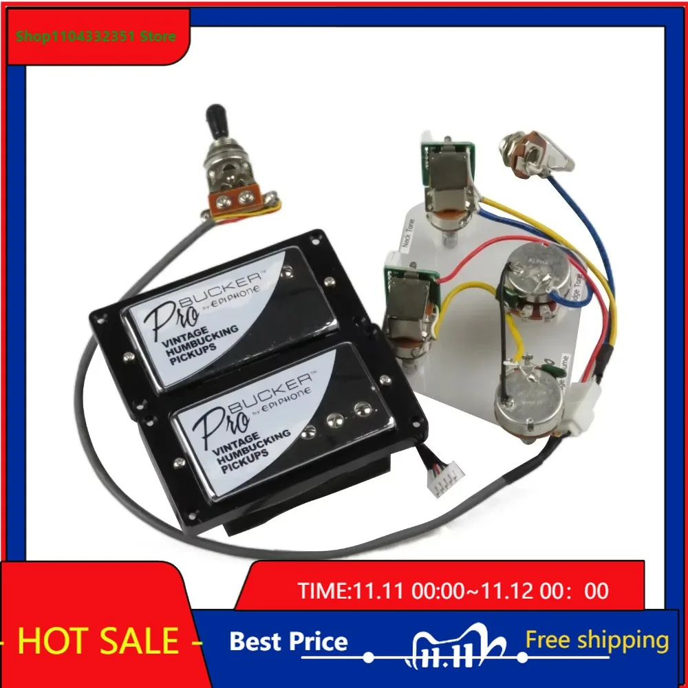 

Shop Bo-Hong Store-Guitar Pickups Alnico 5 ProBucker Humbucker Pickups Push/Pull Wiring Harness set-for Guitar EquipmentAccessor