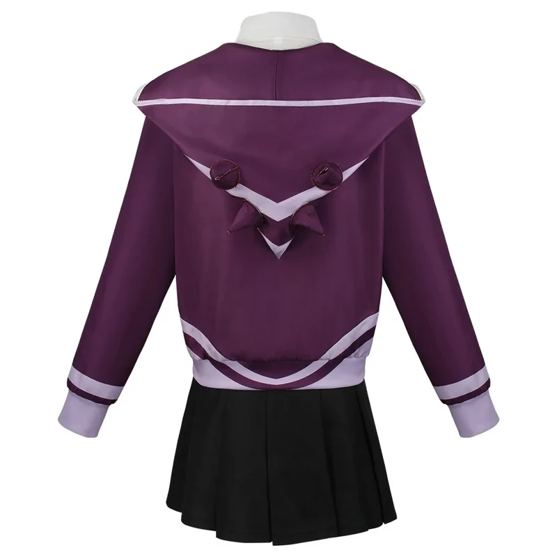 

KK56Anime SSSS.GRIDMAN Shinjo Akane Cosplay Costume School Hoodie Sweater Suit Set Uniform for Women Halloween Carnival Costumes