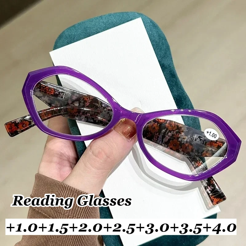 

Anti Blue Light Reading Presbyopia Glasses Vintage Women Men's Clear Lens Hyperopia Eyeglasses Finished Plus Eyewear+1.0+1.5+2.5