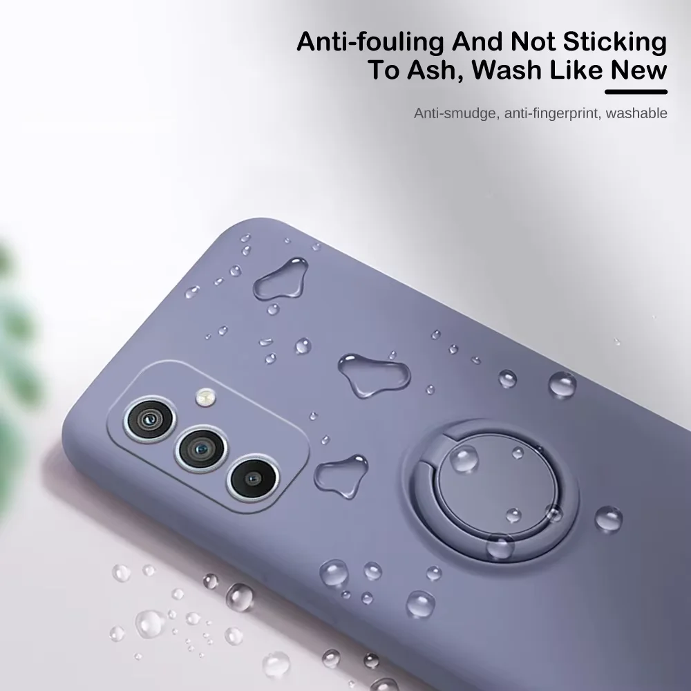 For Samsung S26Ultra S23 S24 S25 Plus FE A16 A17 A26 A36 A56 Solid Color Car Magnetic Ring Rotating Bracket Phone Protective Cse view 6