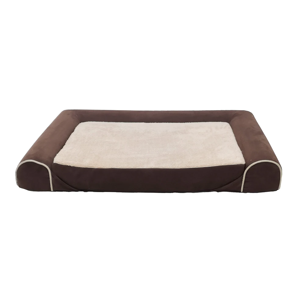 

Plush Velvet Dog Bed Sofa Washable Memory Foam For Large Dogs With Removable Cover Solid Pattern Travel Friendly