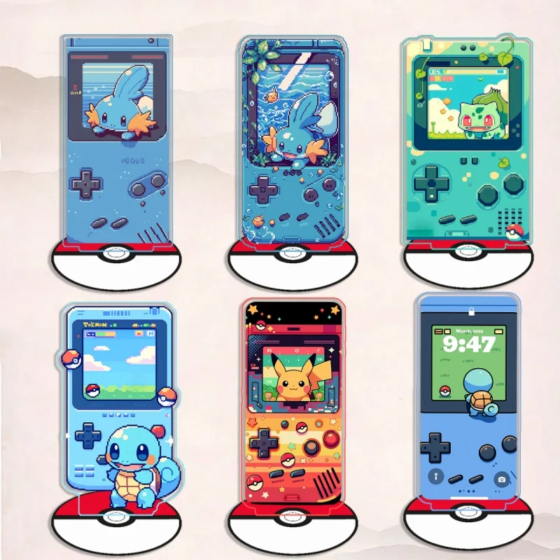 

Recycled Acrylic Standees for Pokemon Azumarill Bulbasaur Squirtle Pikachu Desk Decoration Decorative Creativity Cute Gift 15cm