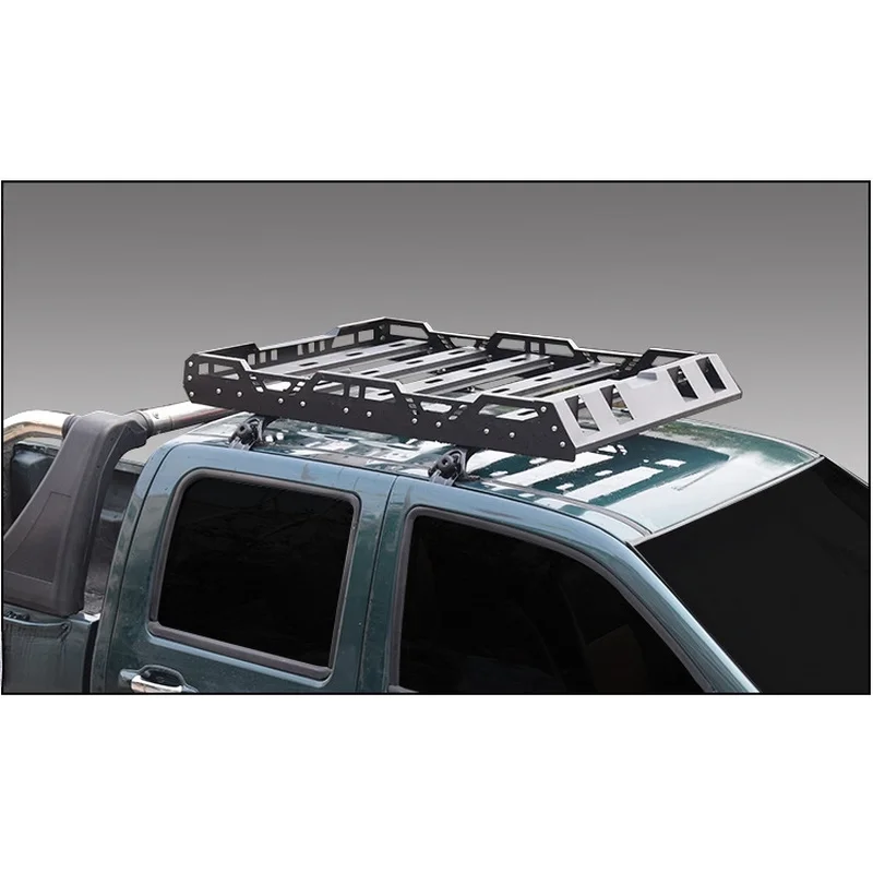 Universal Heavy Duty Steel Roof Rack Platform Matte Black Offroad Cargo Load 100kg