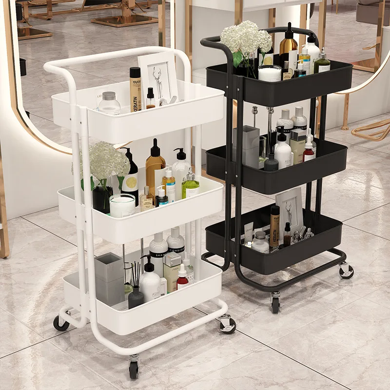 Bookshelf Storage Household Snacks Storage Rack Mobile Kitchen Organizer Cart With Wheel Multi-Layer Bathroom Shelves Home Goods