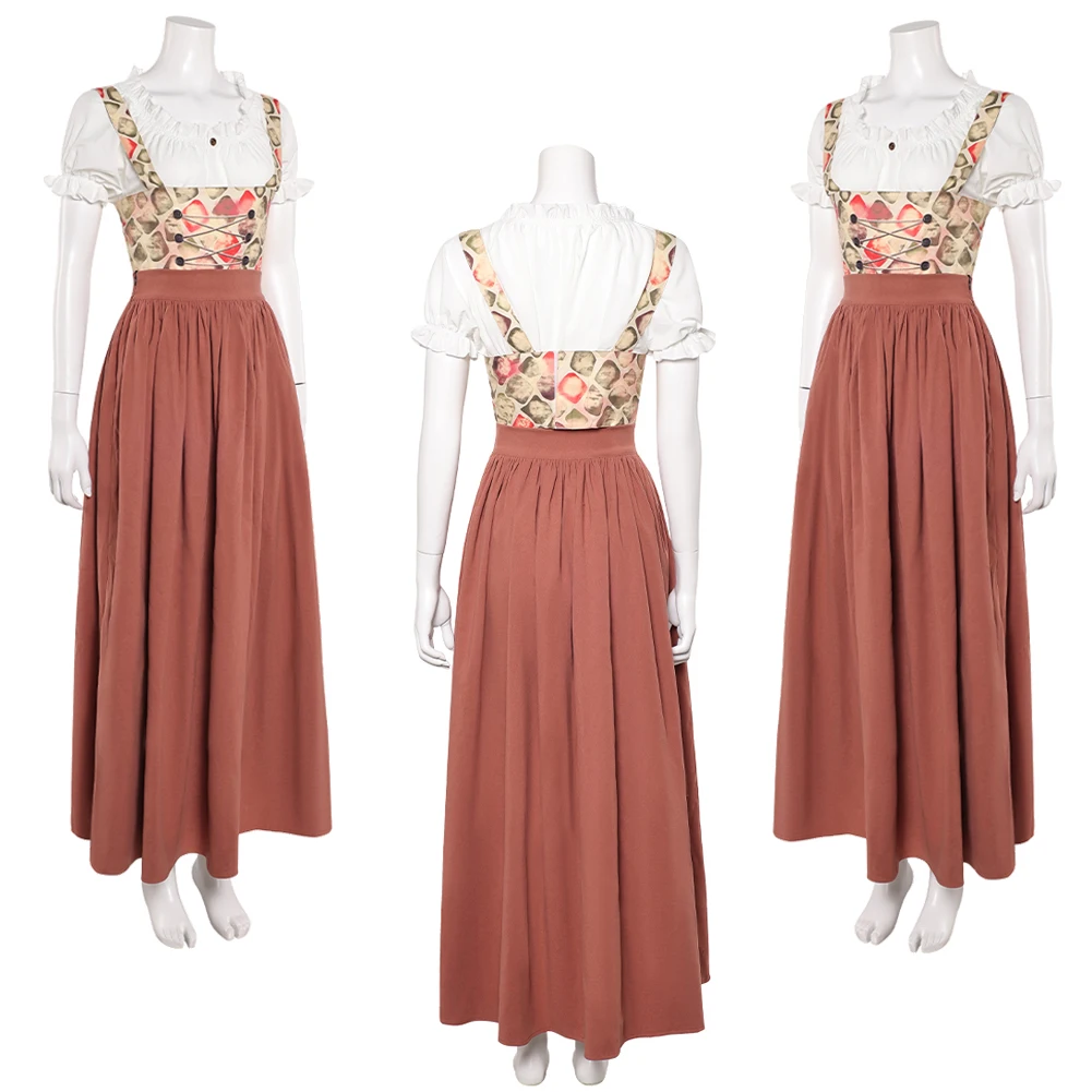 2020 فيلم مهرجان أكتوبر 1900 تأثيري ماريا هوفلينجر تنورة المرأة حفلة تمويه لعب الأدوار هالوين زي كرنفال وتتسابق الدعاوى