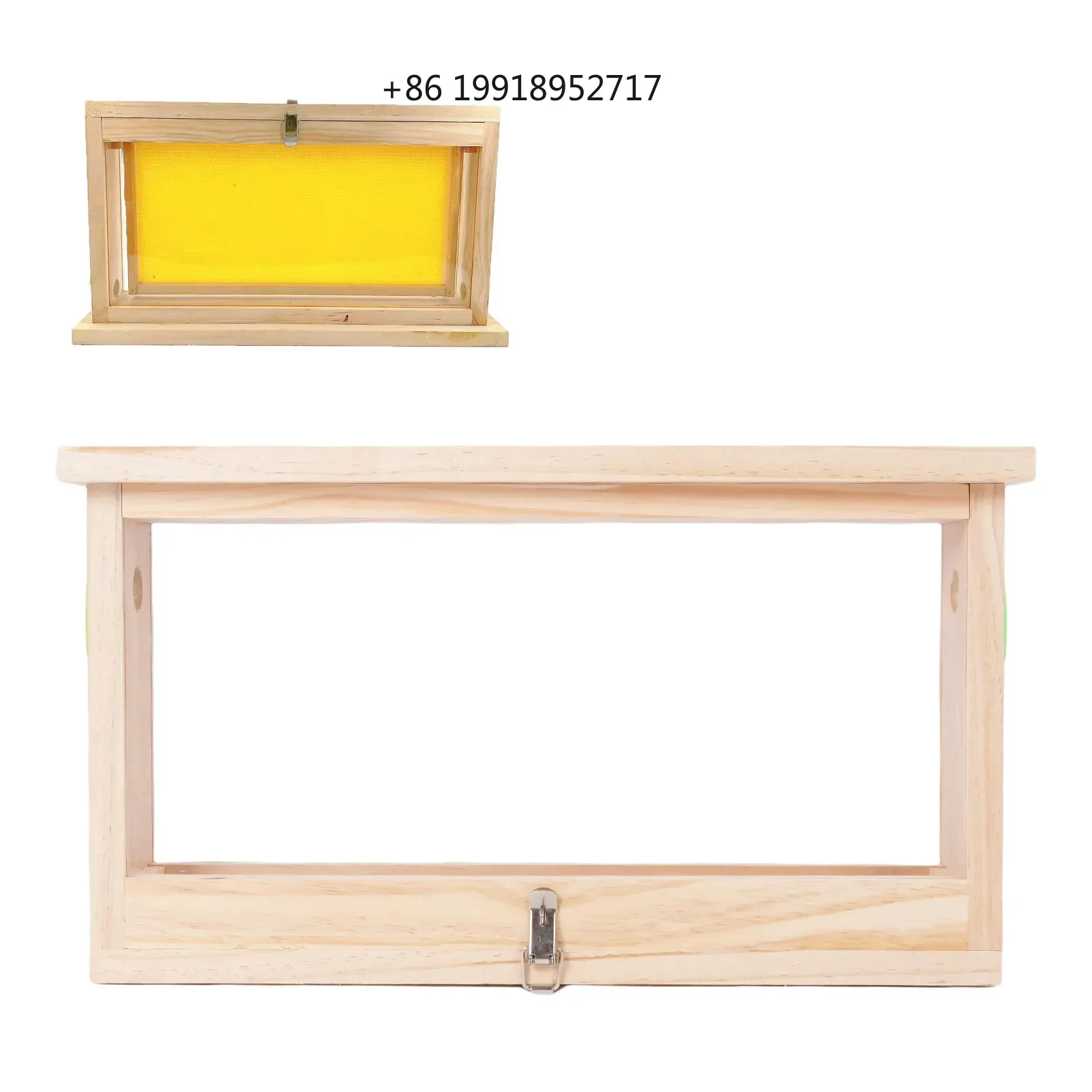 Solid Wood Bee Breeding Box Double Sided Acrylic Board Wooden Bee Hive Observation Box with Vents Beekeeping Supplies JJ465