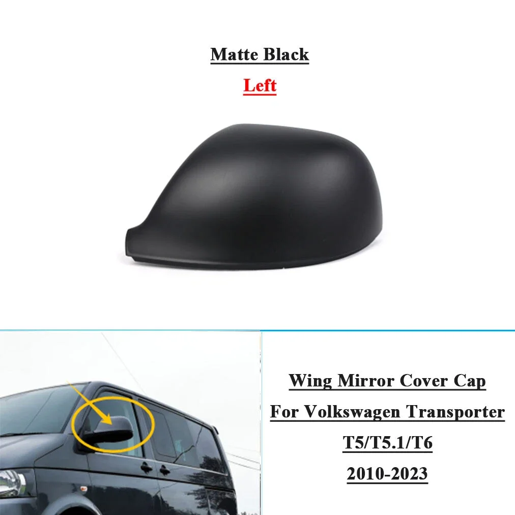 

Подходит для VW Transporter T5 T5.1 T6, корпус левого и правого зеркала заднего вида, крышка зеркала боковой двери 7E1857527F 7E1857527G, матовый черный