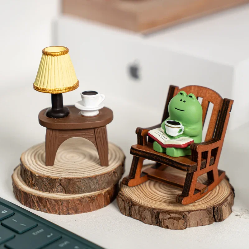 ZY1 desktop ornament frog rocking chair cute emotional healing small ornament office desk car decoration decompression