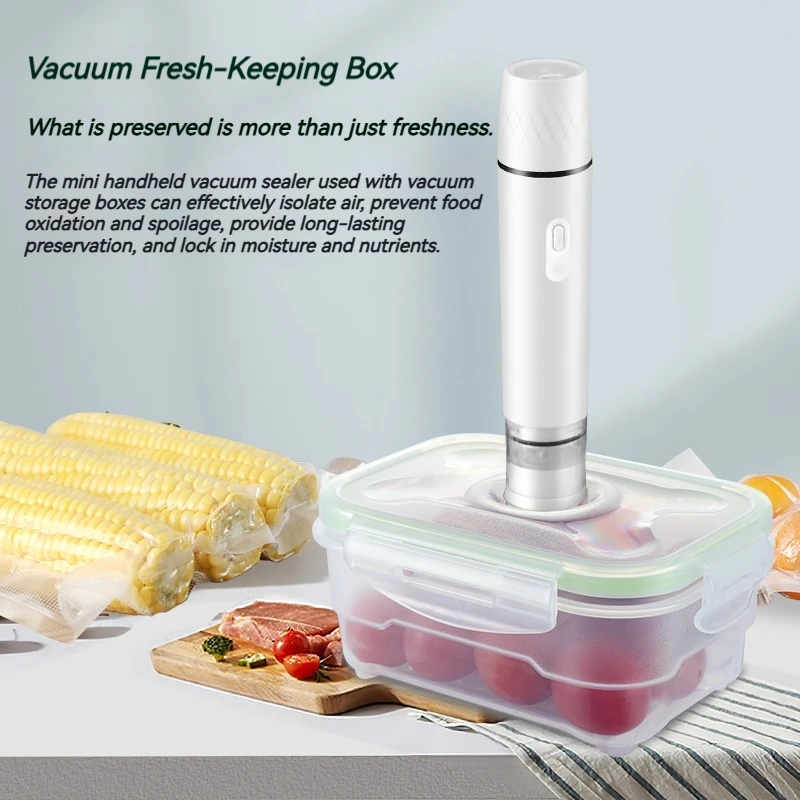 Handheld Mini Vacuum Machine Rechargeable Vacuum Food Preservation Machine Portable Electric Vacuum Pump
