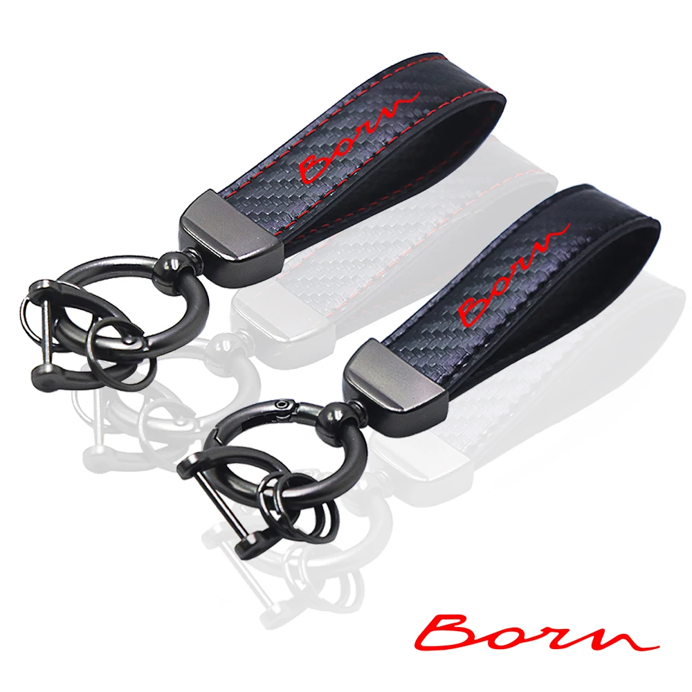 for cupra born car Key chain Rings carbon fiber keychain car Accessories