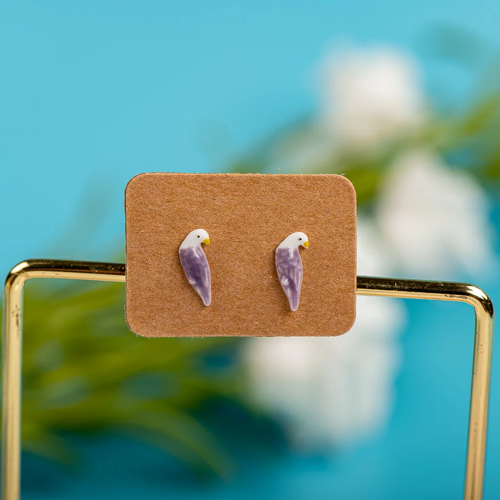 Porcelain Multicolor Ceramic Earrings Anti-allergic Cartoon cute little animal jewelry  #LY526 aretes acero inoxidable mujer