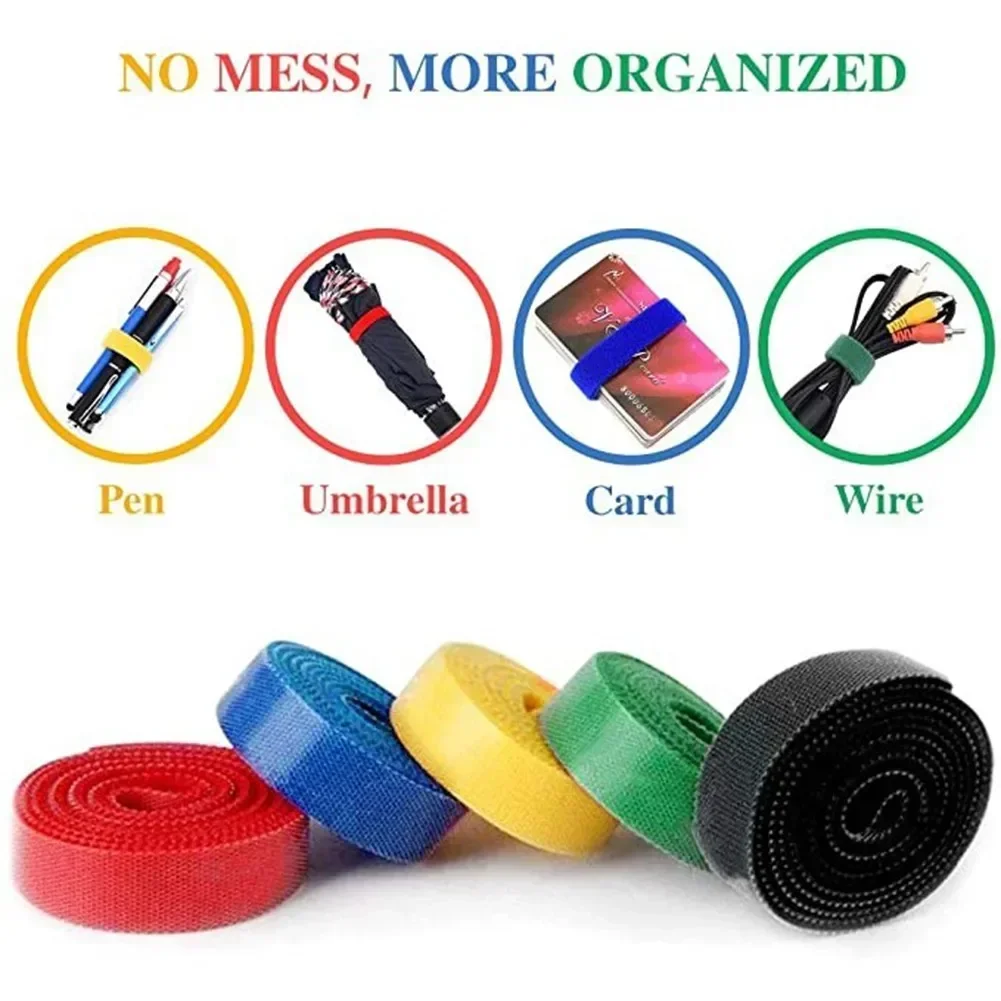 New 1m Cable Organizer USB Cable Winder Management Nylon Free Cut Ties Mouse Earphone Cord Cable Ties