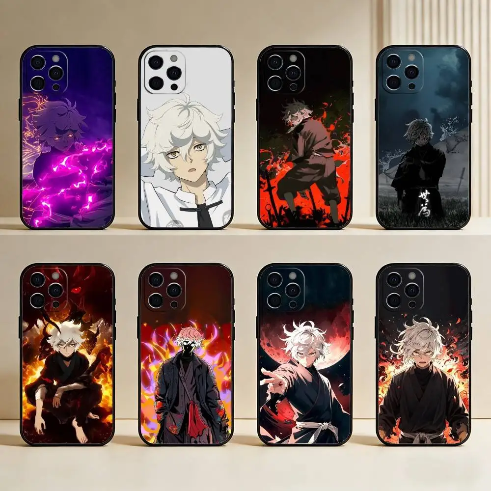 

G-Gabimaru H-Hells Paradise Phone Case For iPhone17,16,15,14,13,12 Plus,Max Soft Silicone Black Cover