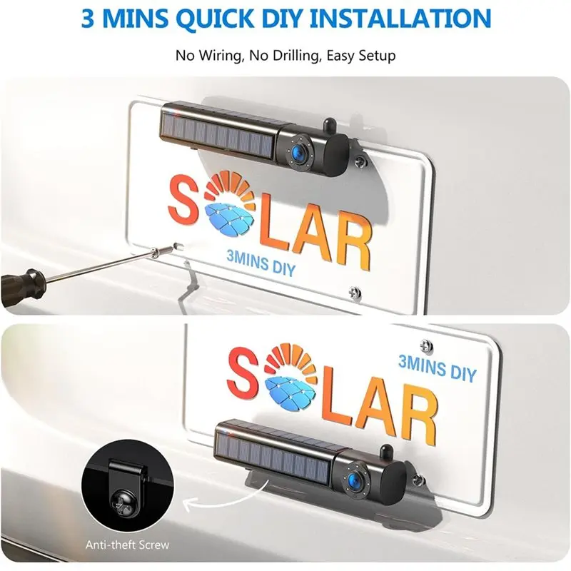 [LXYA68Z!] Solar Wireless Backup Camera, 1080P 5
