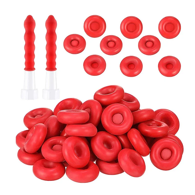10개 레드 코킹 캡 씰링 캡 (코킹 건 노즐용) 보호 커버 유리 접착제 팁 배럴 접착제 입구 보호 캡
