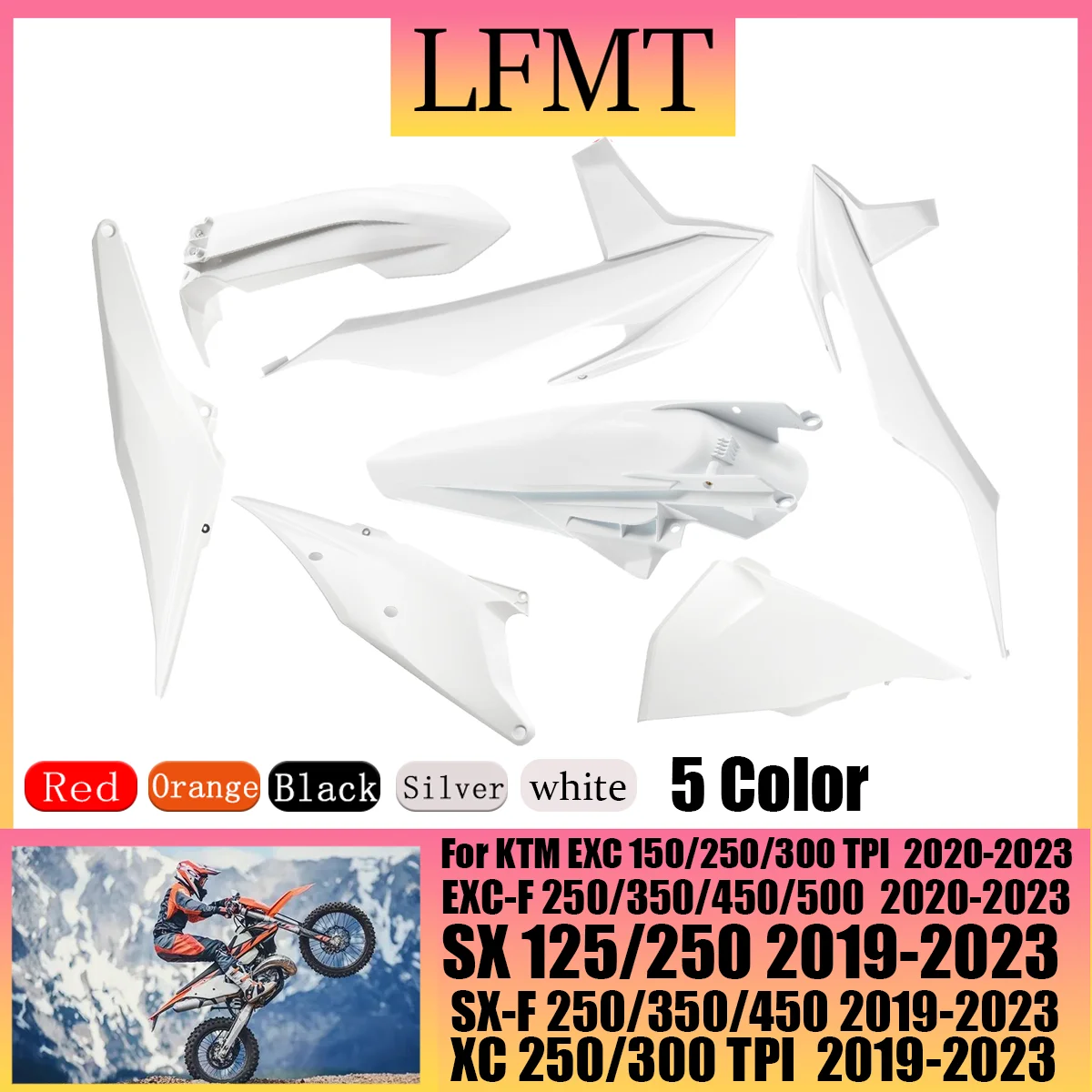 

High-Quality Complete Body Plastics Fende Kits For KTM EXC EXC-F SX SX-F XC XC-F XCW XCF-W 125-500 Dirt Bike Motocross