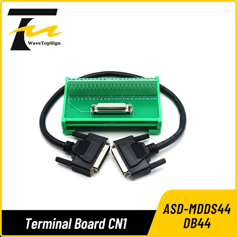 WaveTopSign Guide rail terminal board ASD-B2-CN1 DB44Pin ASD-MDDS44 44 pin Relay Terminal Station DB44 use For B2 Servo Series