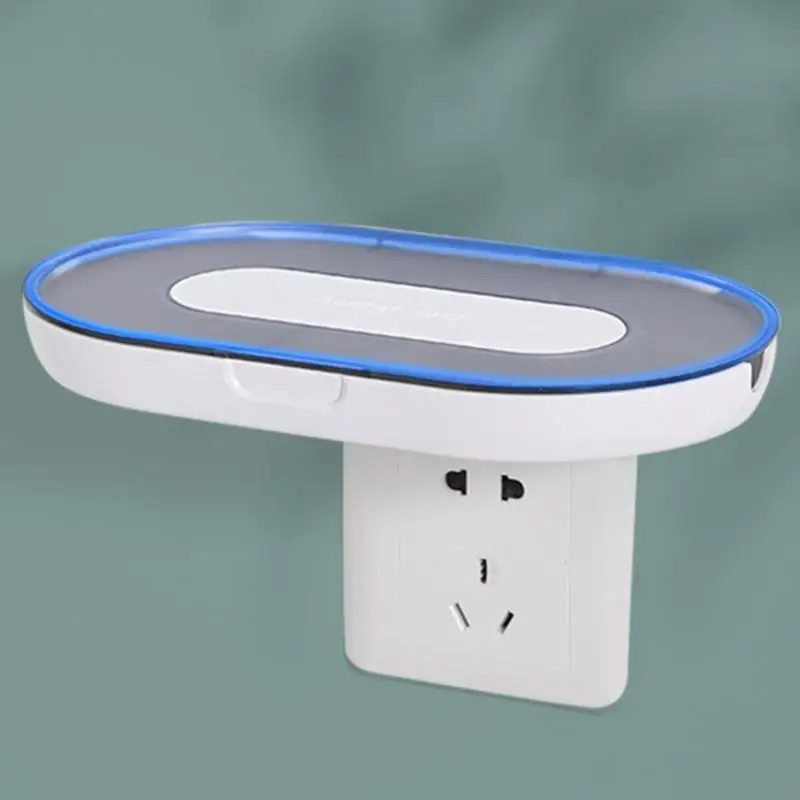 E1PF Punch-Frees Sockets Storage Rack On Wall Routers Shelf Outlet Placement Holder Cable Organizers Bedroom Living Room