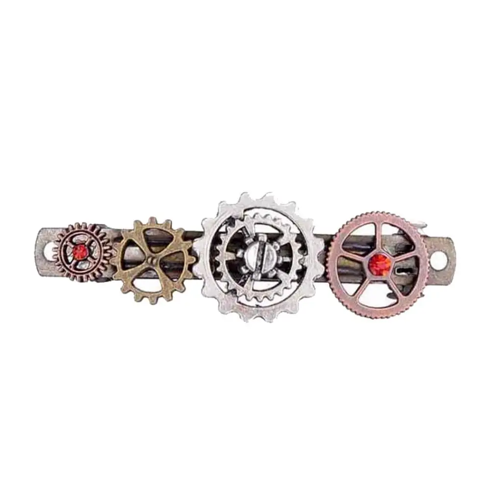 

Steampunk Gear Hair Clip Barrette Gothic Hairpin Headwear 7cm