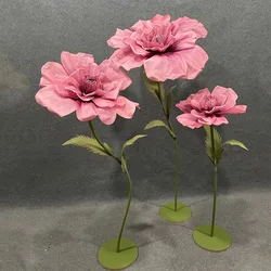 Wedding Props Foam Peony Artificial Big Flowers Wedding Road Lead Hibiscus Flower Stand Stage Party Backdrop Decor Window Layout