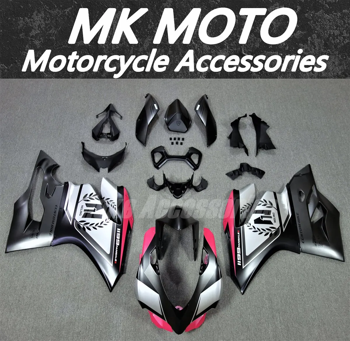 

Motorcycle Fairings Kit Fit For 899 1199 2012-2014 Bodywork Set High Quality ABS Injection Gray Black White