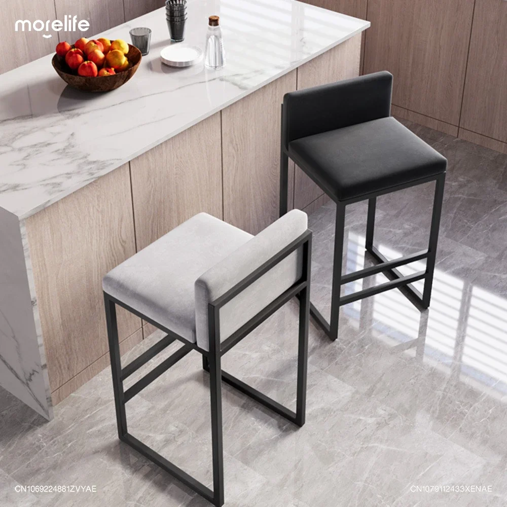 

Nordic Bar Chairs Modern Simple Designer Creative Cashier High Feet Stools Gold Luxury Home Bar Chair Island Table Dining Stool