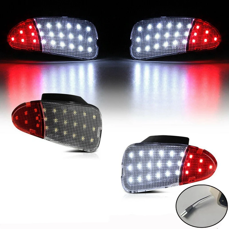 F65Z13B724AA For Ford F150 1997-2003 F250 1997-1999 Car Front Door Panel Interior LED Light Lamp Housing Reflectors Trim