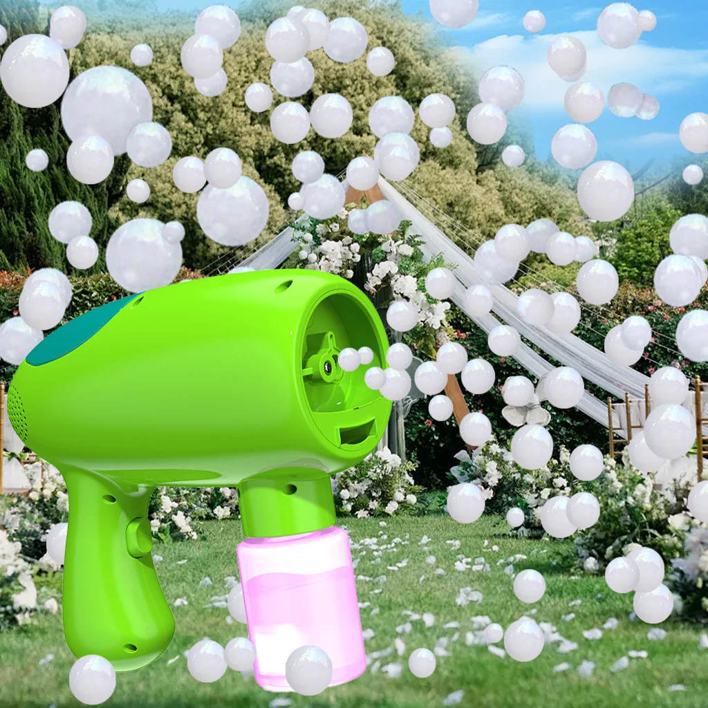 Rechargeable Fog Bubble Machine Type-C port with Smoke Bubble for Party Outdoor Indoor DJ Wedding Photography children gift toy