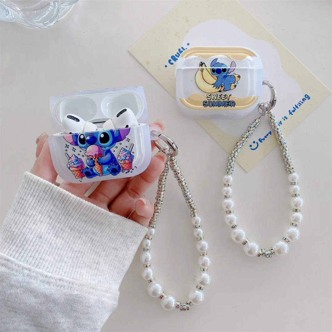 لطيف ديزني غرزة الملاك حقيبة سماعة الاذن قلادة ل AirPods برو 2nd الجنرال غطاء الكرتون ل AirPods 1 2 3 4 حالات وقائية