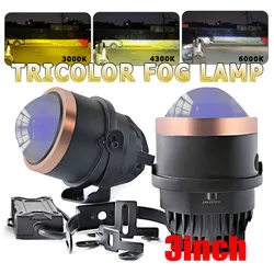 3Inch Biled Fog Lamp Lens Hilux Bracket For Toyota Corolla For Honda Civic Foglight Bi Led Projector Foglamp Universal Focus Mk2