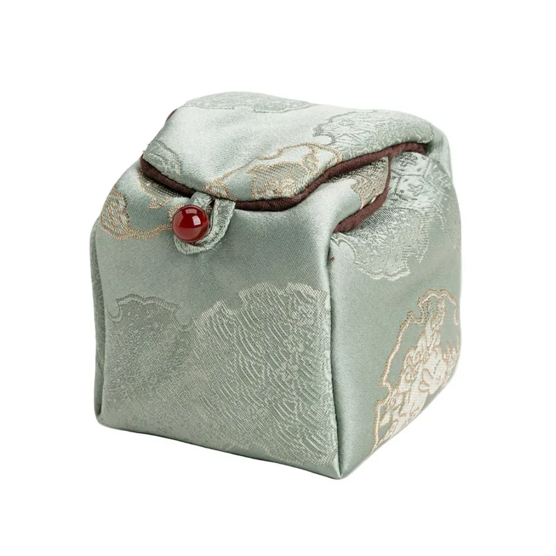 Brocade Tea Cup Storage Small Cloth Bag Cup Storage Carrying Teacup Bag Kung Fu Travel Tea Utensils Cup Storage Bag