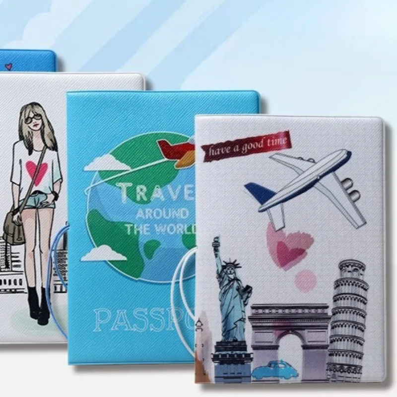 

1Pc Men Women Travel Wallet Passport Holder with ID Credit Card Slot Pocket Girls Passport Cover Sleeve Case