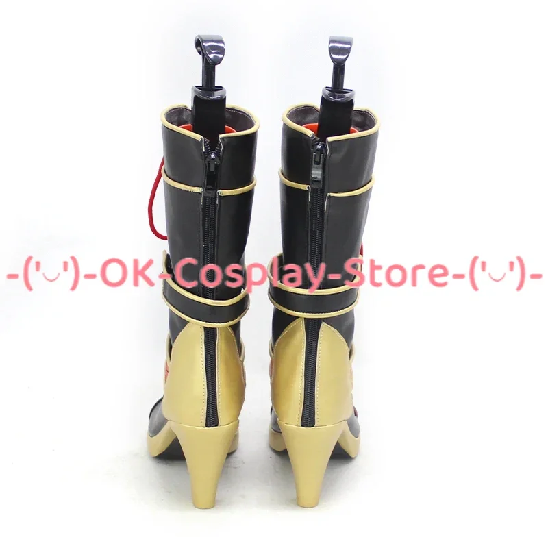 PU Couro Sanya Cosplay Sapatos, Vtuber Kuzuha Prop, Botas de Carnaval de Halloween, Custom Made