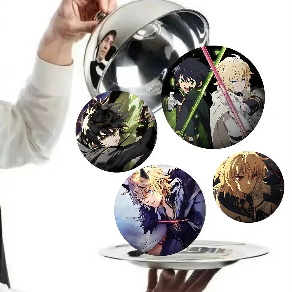 Cool S-Seraph Of The End Badges Fashion New Hip Hop Versatile Round Metal Badge Cartoon Pin Gift Wholesale