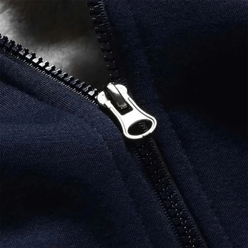 Customized Men's Jacket Winter Thicken Hooded Jackets Male Long Sleeve Coat Casual Zip Up Hoodies Streetwear Men's Coats