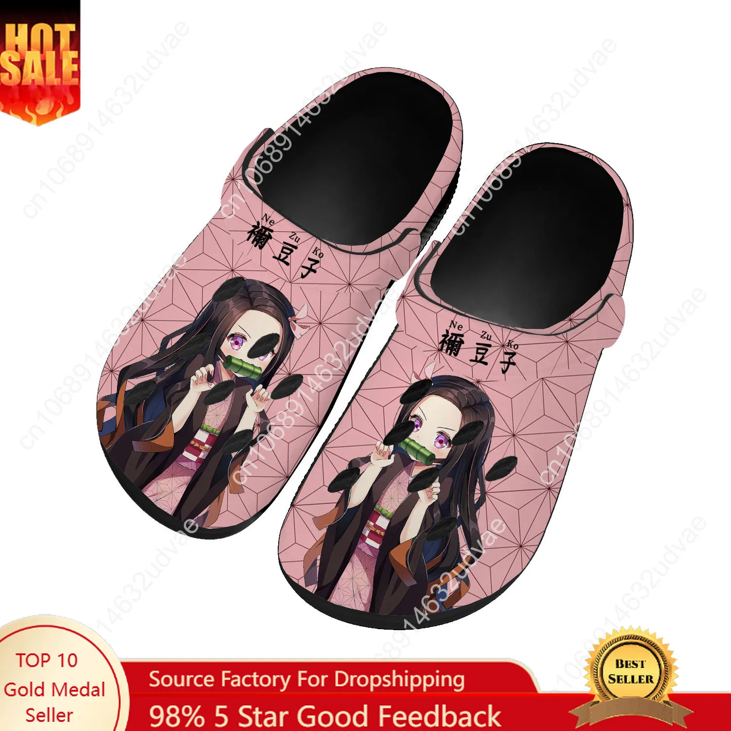 

Nezuko Cute Water Shoes Men Women Teenager High Quality Fashion Home Garden Clogs Custom Sandals Beach Breathable Hole Slippers