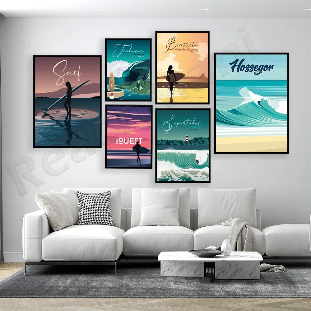 ملصق ركوب الأمواج، SUPERTUBOS BORDERLESS، BIARRITZ، جنوب غرب، LACANAU، HOSSEGOR، هدية حب لركوب الأمواج