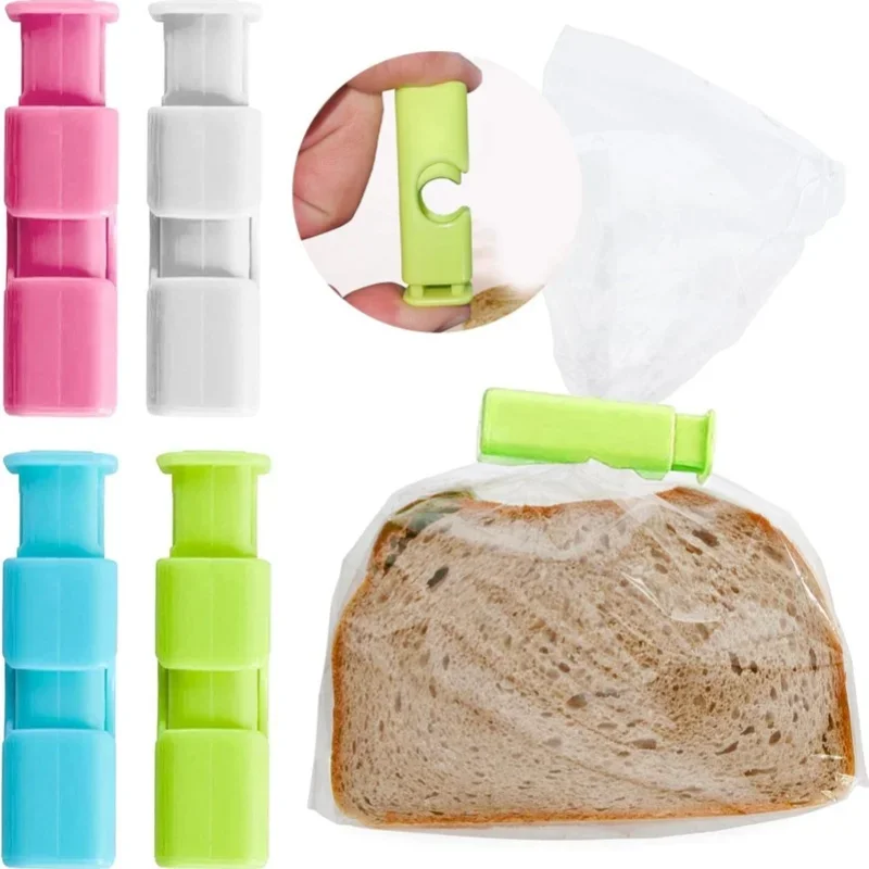 1~12Pcs Food Sealing Clips Bread Storage Bag Clips For Snack Wrap Bags Spring Clamp Reusable Kitchen Organization Sealing Clamp