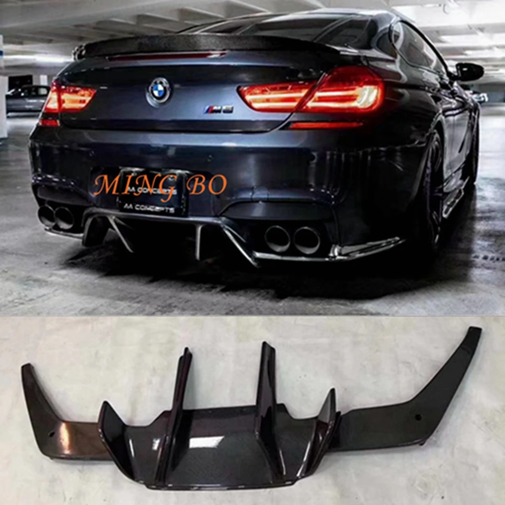 for Bmw F06 F12 F13 M6 6 Series Rear Bumper 2013-2016 F06 F12 F13 M6 Forged Carbon Fiber Rear Diffuser Rear Lip