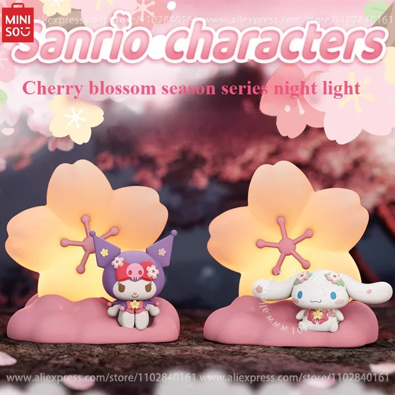 

Sanrio Open Box Cherry Blossom Season Series Lighting Night Light Does Not Hurt Eyes Childrens Toy Kuromi Cinnamoroll Decoration