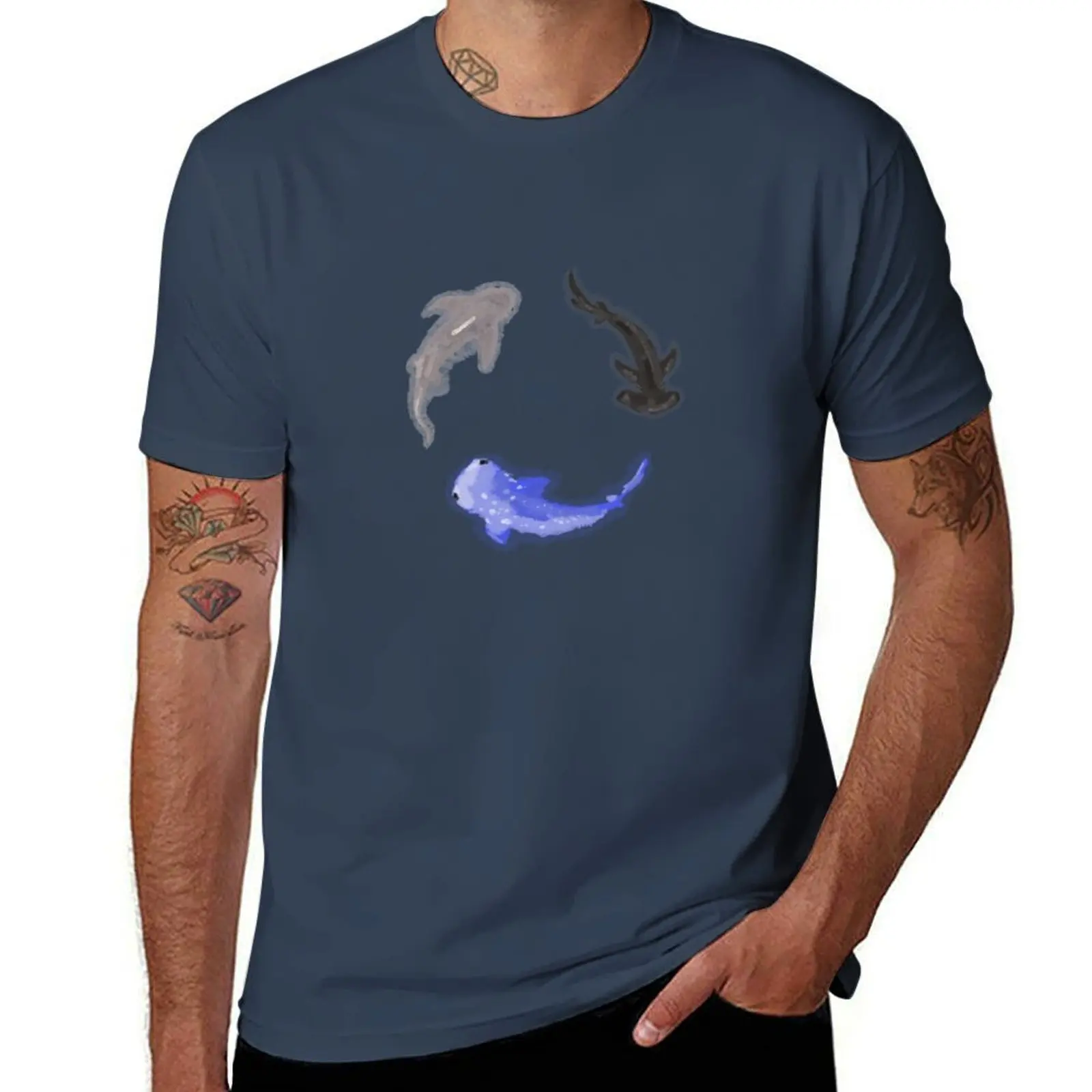 Circle Shark T-Shirt Plus Size Summer Casual T-Shirt