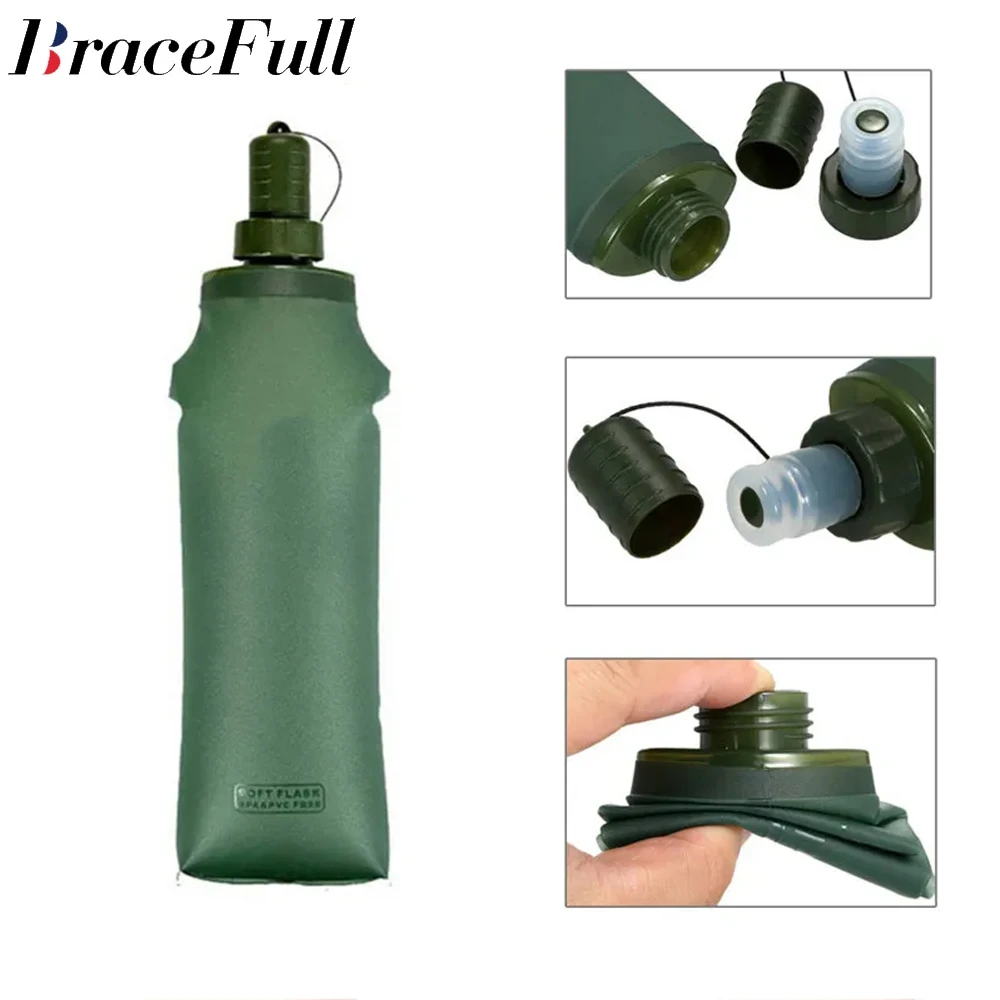 250/500ml TPU Flask Water Bottle Hydration Pack BPA-Free Running Flask for Hydration Pack,for Running Hiking Cycling Climbing