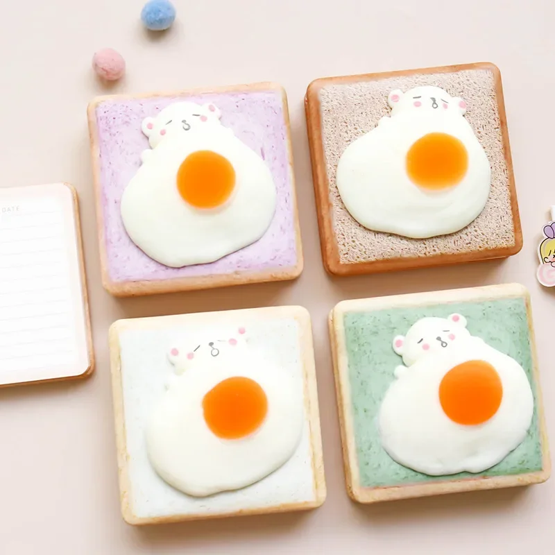 

Cute Decompression Bread Mini Notebook Creative Portable Pocket Hand Book Kawaii School Supplies Stationery