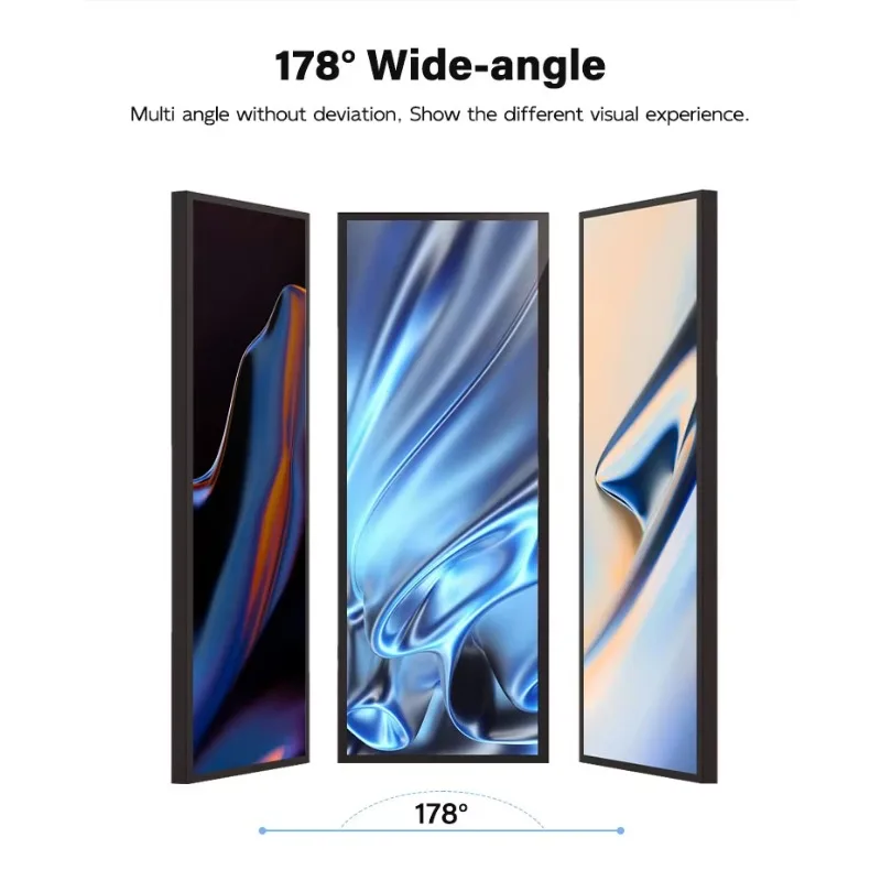 29 Inch Bar Display Digital Screen Customized Size Advertising Touch Screen Ultra Wide Stretched Bar LCD Signate