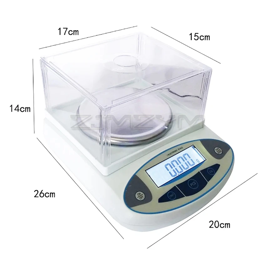 Balance Électronique Numérique LCD pour Bijoux, 500g x 0.001g, Analytique de Laboratoire, Prise UE