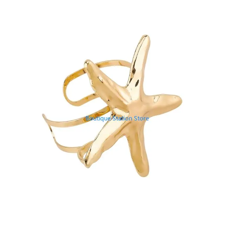 Y55f Modern Beach Holiday Jewelry Shell Starffish Bangle Comfor
