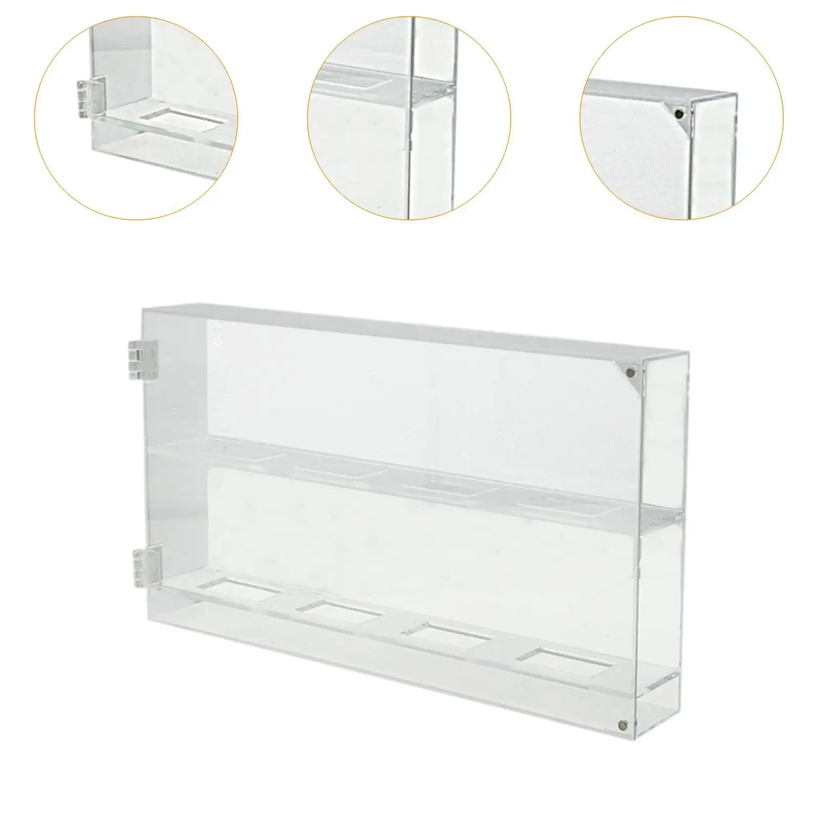 Practical Clear Acrylic Hockey Puck Holder Wall Mount Storage Box Display Stand for Home or Office